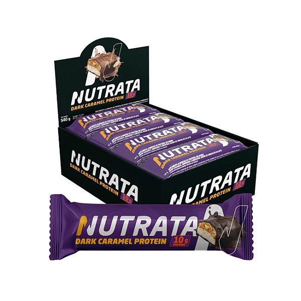 Barra Dark Caramel Protein 12 X 45G - NUTRATA