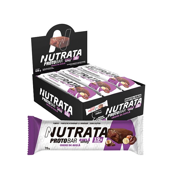 Proto Bar Creme de Avelã 9 X 70G - NUTRATA