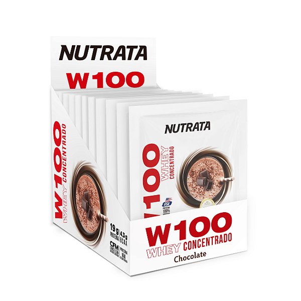 W100 CHOCOLATE 30G DISPLAY C/ 12 SACHES - NUTRATA