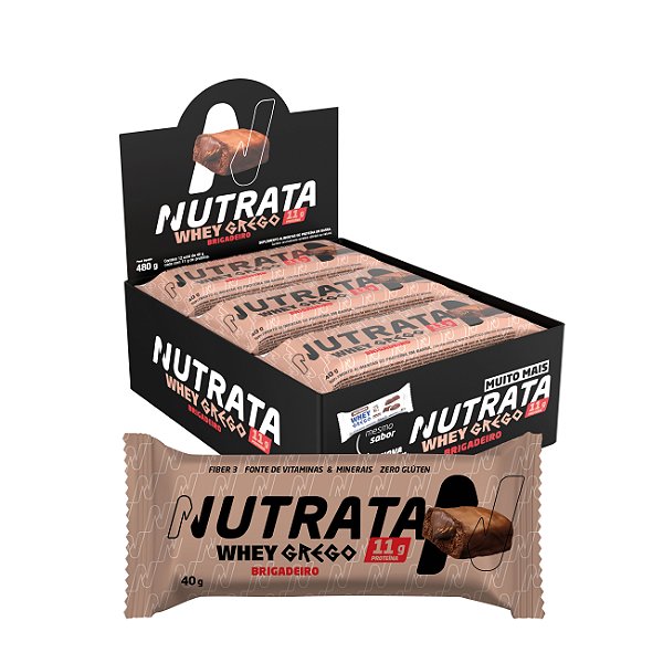 Barra Whey GREGO Brigadeiro 12 X 40G - NUTRATA
