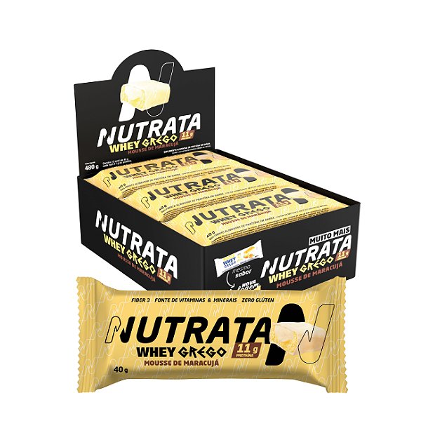 Barra Whey GREGO Trufa de Maracujá 12 X 40G - NUTRATA