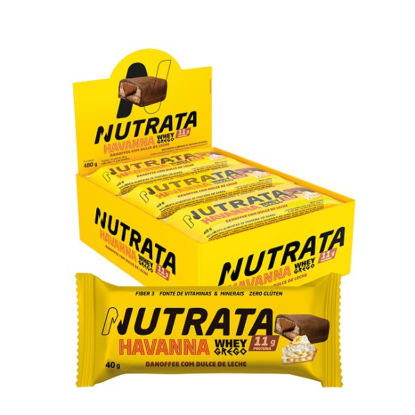 Barra Whey GREGO Banoffe com Doce de Leite Havanna 12 X 40G - NUTRATA