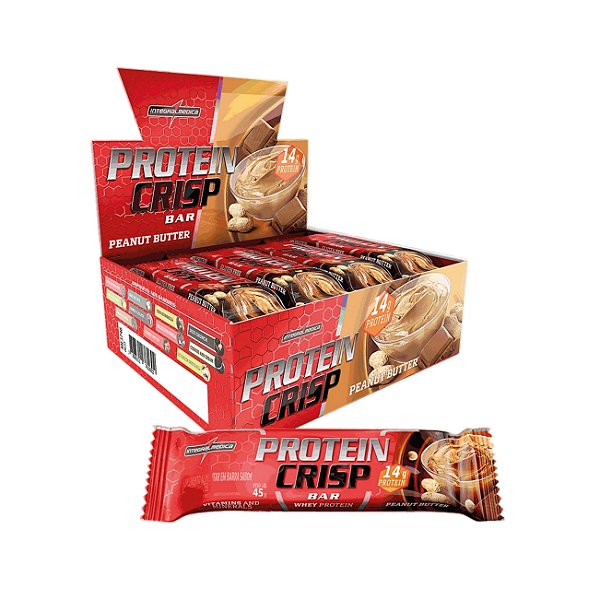 Barra Protein Crisp Amendoim 12 X 45G - INTEGRALMEDICA