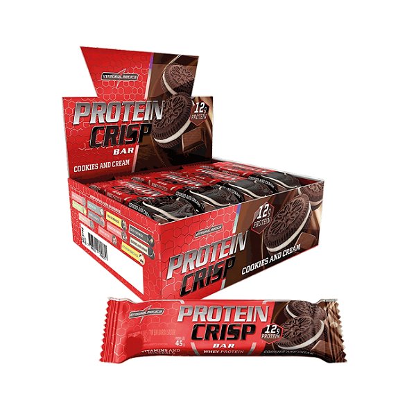 Barra Protein Crisp Cookies E Cream 12 X 45G - INTEGRALMEDICA