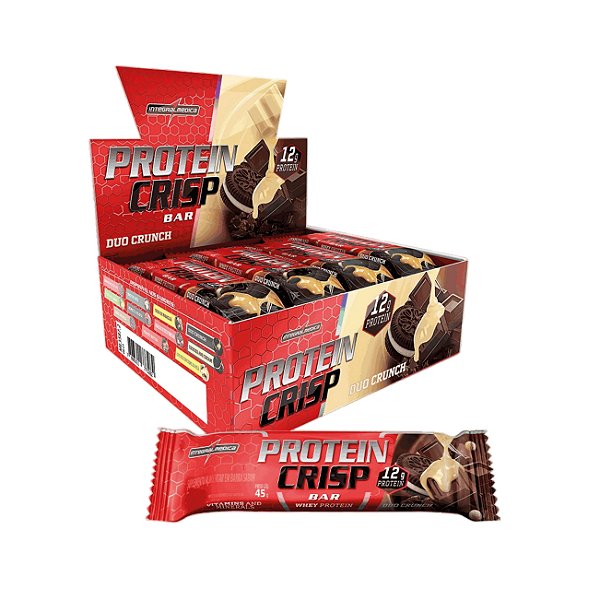 Barra Protein Crisp Duo Crunch 12 X 45G - INTEGRALMEDICA