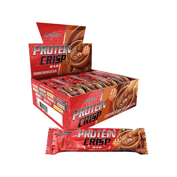Barra Protein Crisp Churros C/ Doce De Leite 12 X  45G - INTEGRALMEDICA