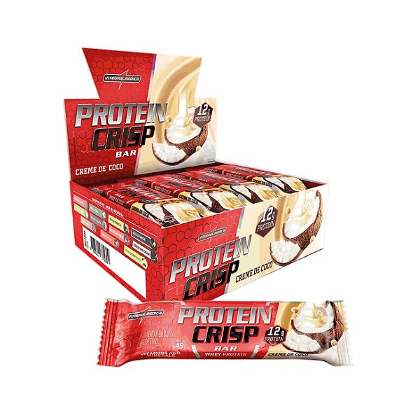 Barra Protein Crisp Creme De Coco 12 X 45G - INTEGRALMEDICA