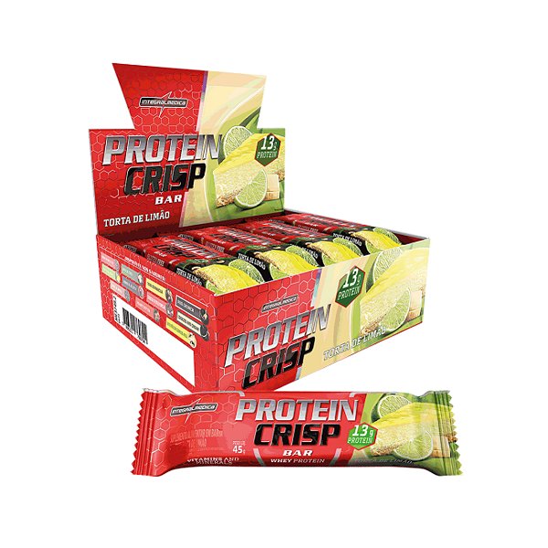 Barra Protein Crisp Torta De Limão 12 X 45G - INTEGRALMEDICA