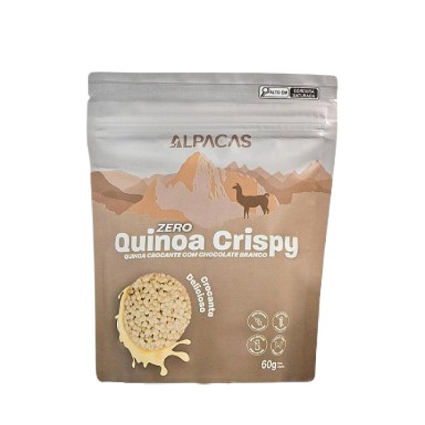 Cereal Crispy Quinoa Chocolate Branco Zero 60G - ALPACAS
