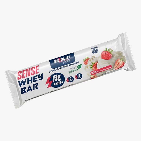 Sense Bar Morango Com Chantilly 12 X 45G - ABSOLUT