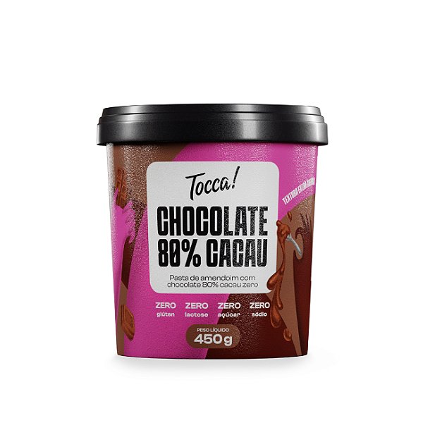 Pasta Amendoim Chocolate 80% Cacau Zero 420g - TOCCA