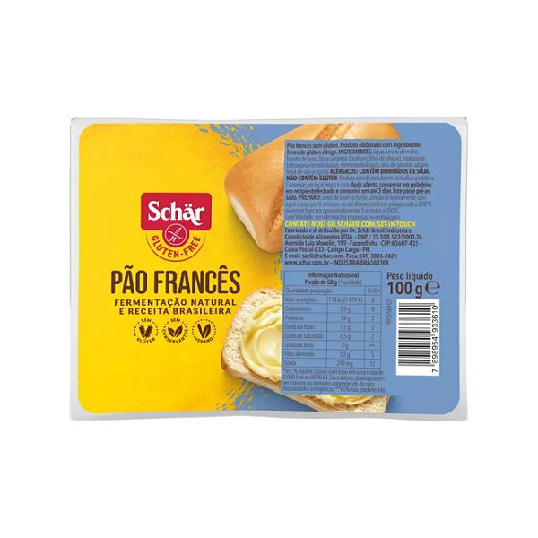 Pão Frances 100G - SCHAR