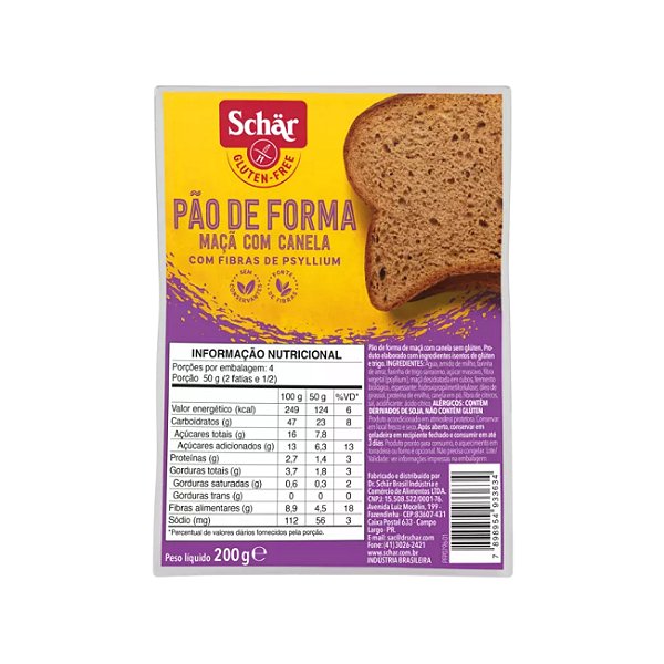 Pão De Maçã E Canela 200G - SCHAR