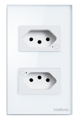 Tomada Dupla Inteligente 10A WIFI IZY SMART ETS 1002 BRANCA INTELBRAS
