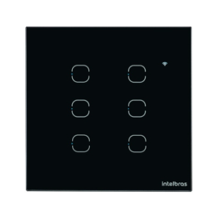Interruptor Touch Smart WI-FI 6 Teclas EWS 1006 PRETO INTELBRAS