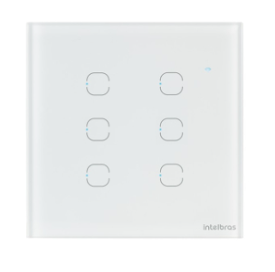 Interruptor Touch SMART WI-FI 6 Teclas EWS 1006 BRANCO INTELBRAS