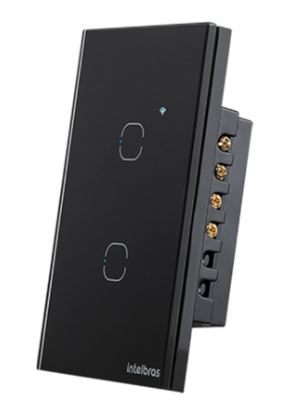 Interruptor SMART ZIGBEE TOUCH 2 PRETO EZS 1002 INTELBRAS