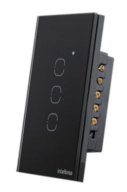 Interruptor Inteligente IZY SMART WIFI TOUCH 3 TECLAS MIS 1003 PRETO INTELBRAS