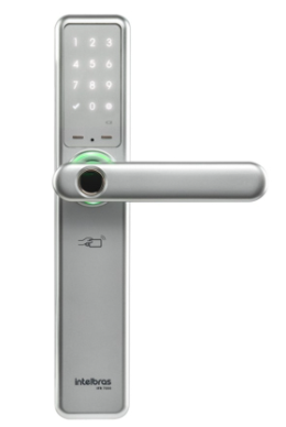 Fechadura Digital de Embutir IZY SMART com Maçaneta IFR 7000 PRATA INTELBRAS