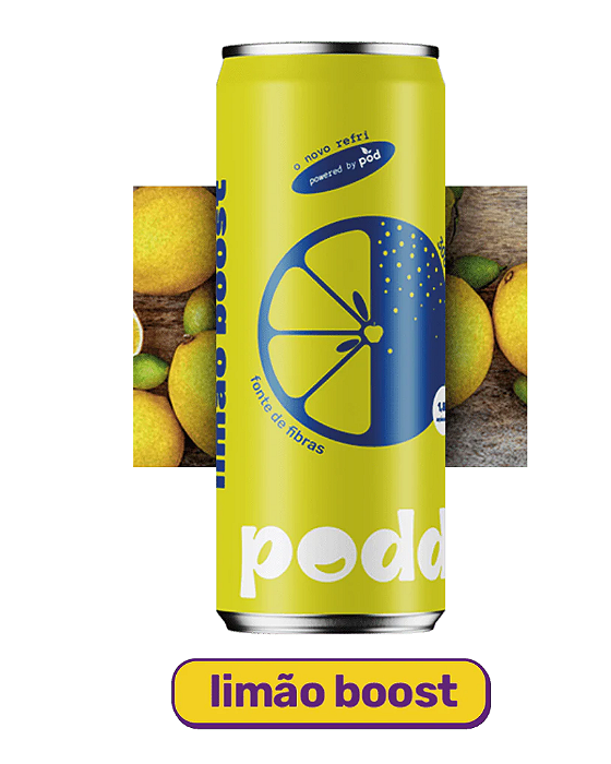 Refrigerante Prebiótico Limão - Poddi  Kombucha (310ml)
