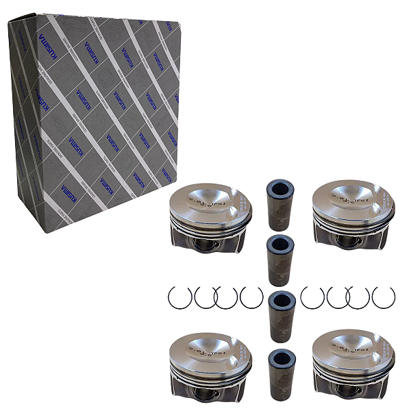 Pistao E Anel 025 Audi Volkswagen 2.0 Tsi Tfsi Ccta Ccz Cdnc Cpla 16V Pino 23Mm (Jogo) - 06L107065D, 06L107065R