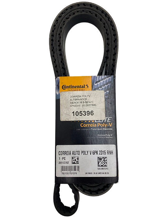 Correia Polyv Alternador Mercedes-Benz - 6Pk2315, 0019937896
