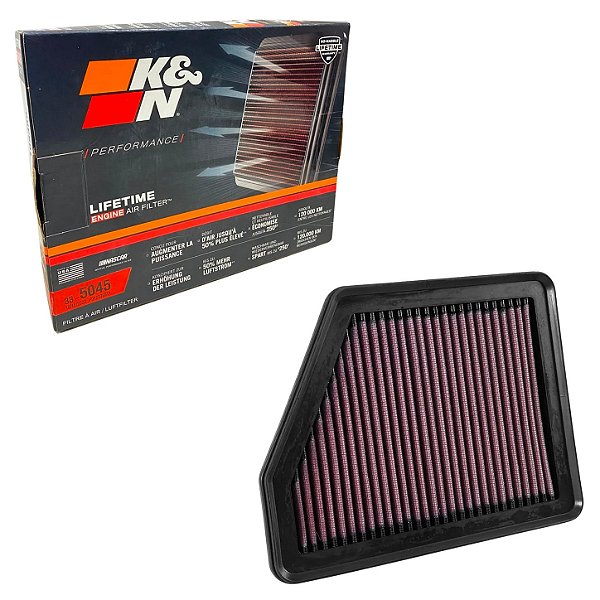 Filtro de Ar Esportivo Lavável Honda Civic 2.0 2017 - K&N 33-5045