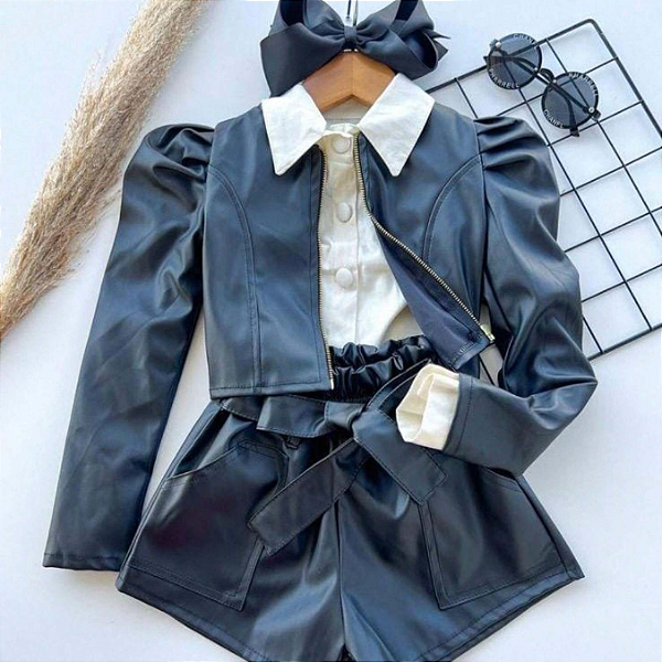 Conjunto de couro kids