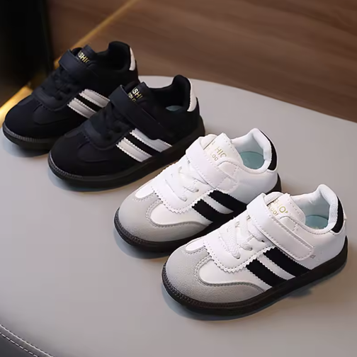 Sapatos esportivos para crianças couro do plutônio ergonomia crianças tênis de sola macia tênis das meninas do menino