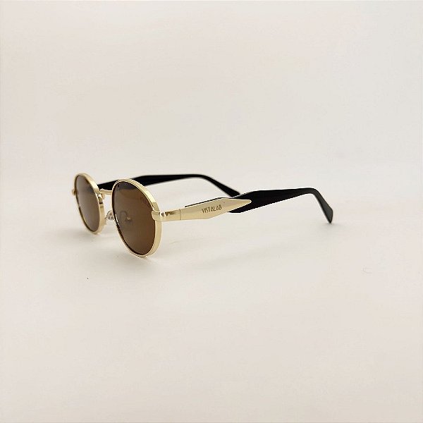 VistaLab Bruges dourado com preto e marrom
