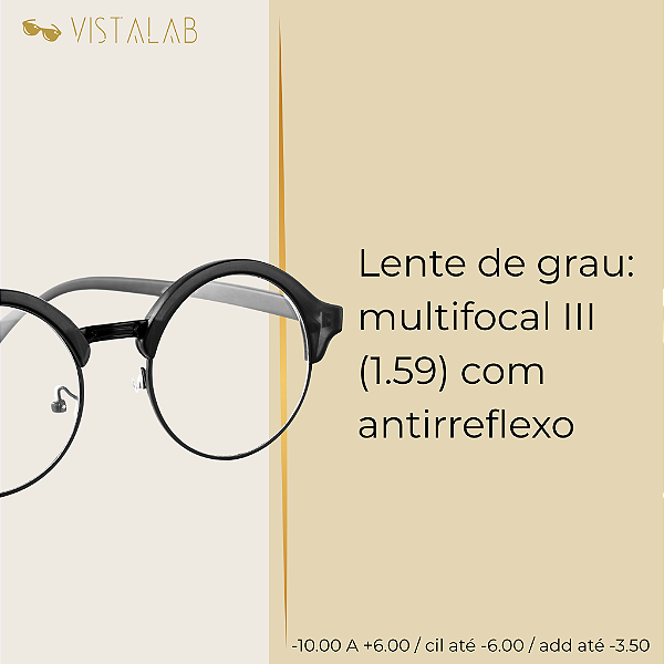 Lente de Grau: multifocal III (1.59) com antirreflexo