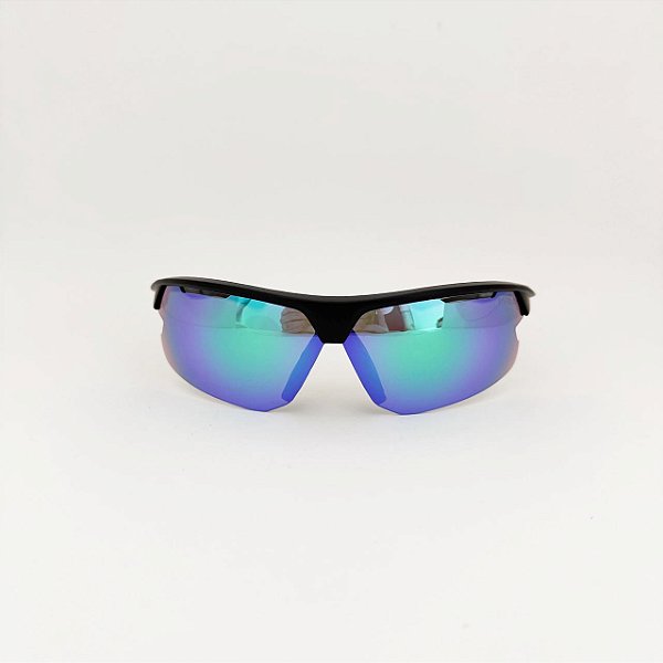 Force preto com azul e verde espelhado + case esportiva