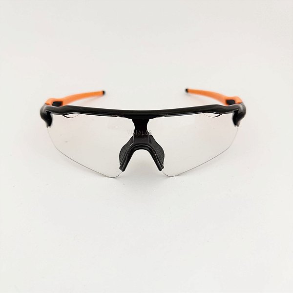 Nitro laranja com lente transparente + case esportiva