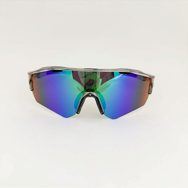 Turbo fume com espelhado verde + case esportiva