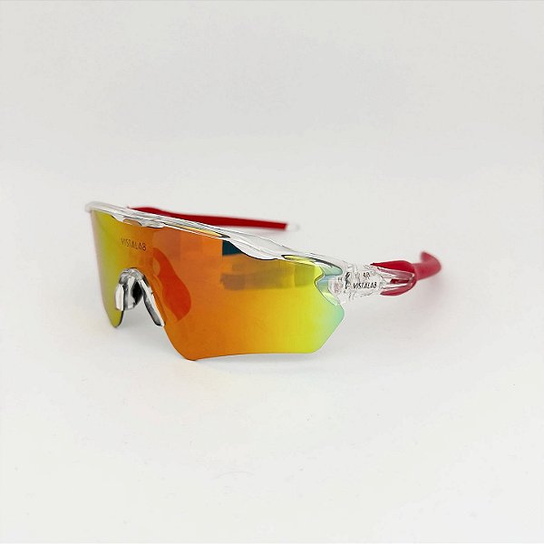 Turbo transparente com espelhado vermelho + case esportiva