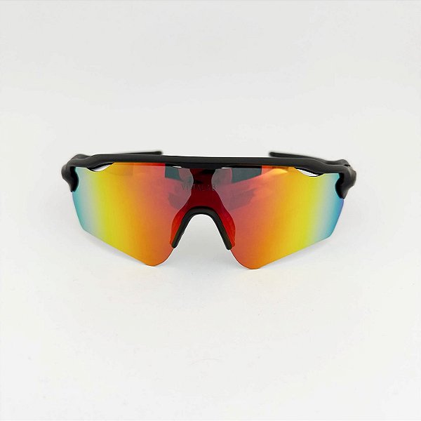 Nitro preto com espelhado vermelho + case esportiva
