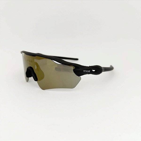 Nitro preto com espelhado dourado + case esportiva