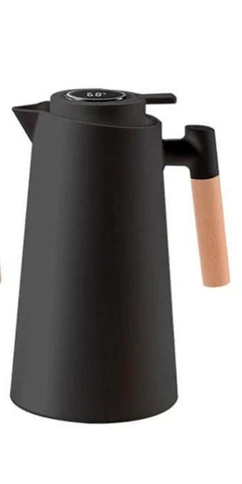 Garrafa Térmica Para Café Com Termometro Digital Preto 1L (GTCD067)