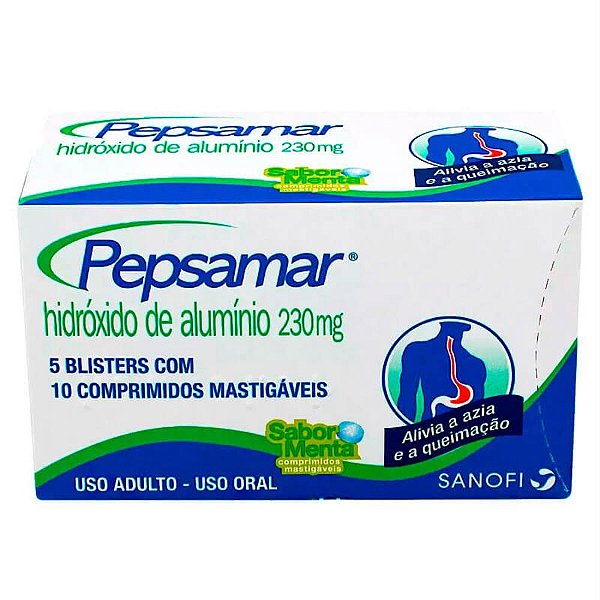 PEPSAMAR 10 COMPRIMIDOS MASTIGÁVEIS SABOR MENTA
