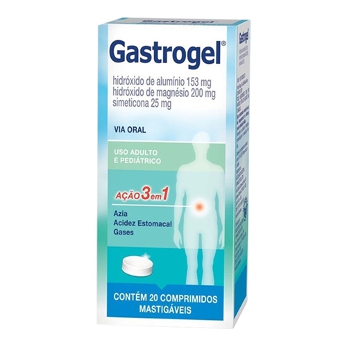 GASTROGEL TABS 20 COMPRIMIDOS MASTIGAVEIS