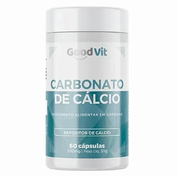Carbonato De Cálcio 500mg C/60 Cápsulas - Good Vit