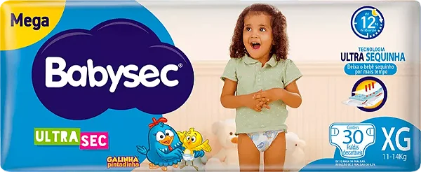 FRALDA BABYSEC GALINHA PINTADINHA MEGA XG 30UN