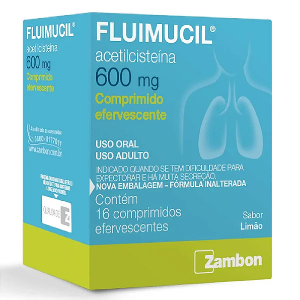 FLUIMUCIL 600MG C/16 COMPRIMIDOS EFERVESCENTE