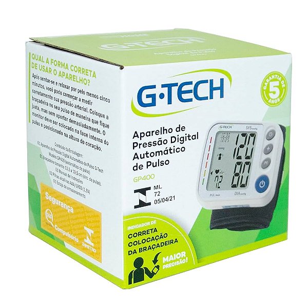 APAR PRESSAO DIGITAL AUTOMATICO DE PULSO G-TECH