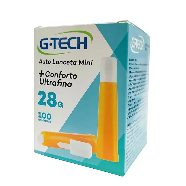 AUTO LANCETA G-TECH MINI 28G C/100 UND