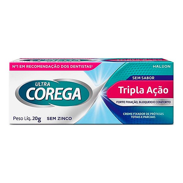 COREGA ULTRA FIXADOR DE DENTADURA SEM SABOR CREME 19G