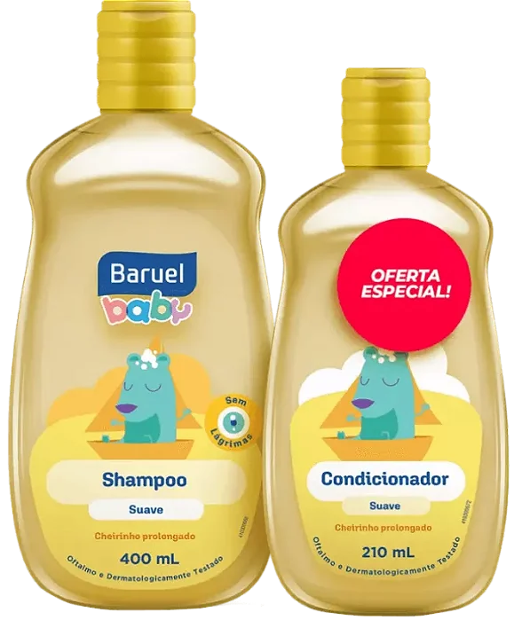 SHAMPOO BARUEL BABY 400ML SUAVE+CONDICIONADOR 210ML SUAVE