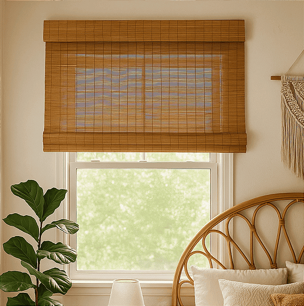 Persiana Pronta Rolô Bambu 80larg x 230alt  Natural