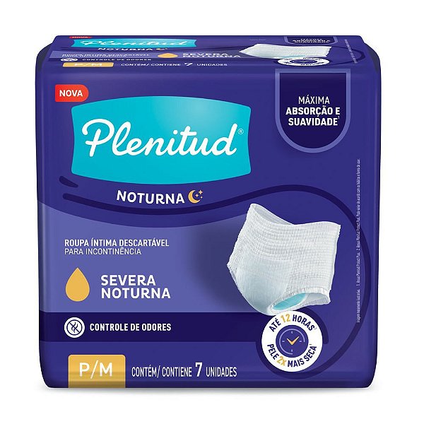 7 Roupas Íntimas Descartáveis Plenitud Noturna P/m