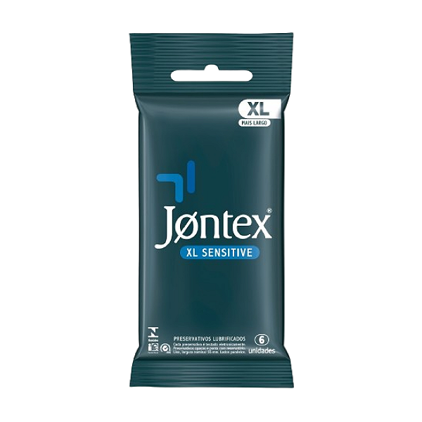 Preservativo Camisinha Jontex Tamanho XL Sensitive Com 6 Unidades